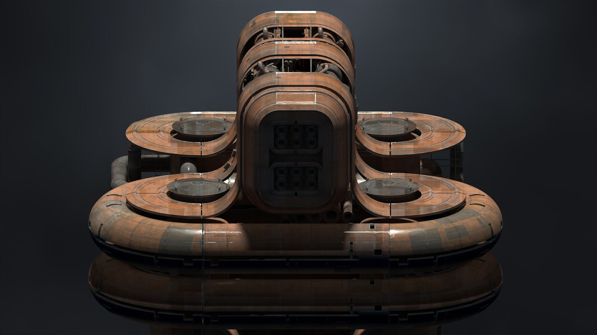 SUBD Scifi Megascale Industrial Building 03 3D model_4