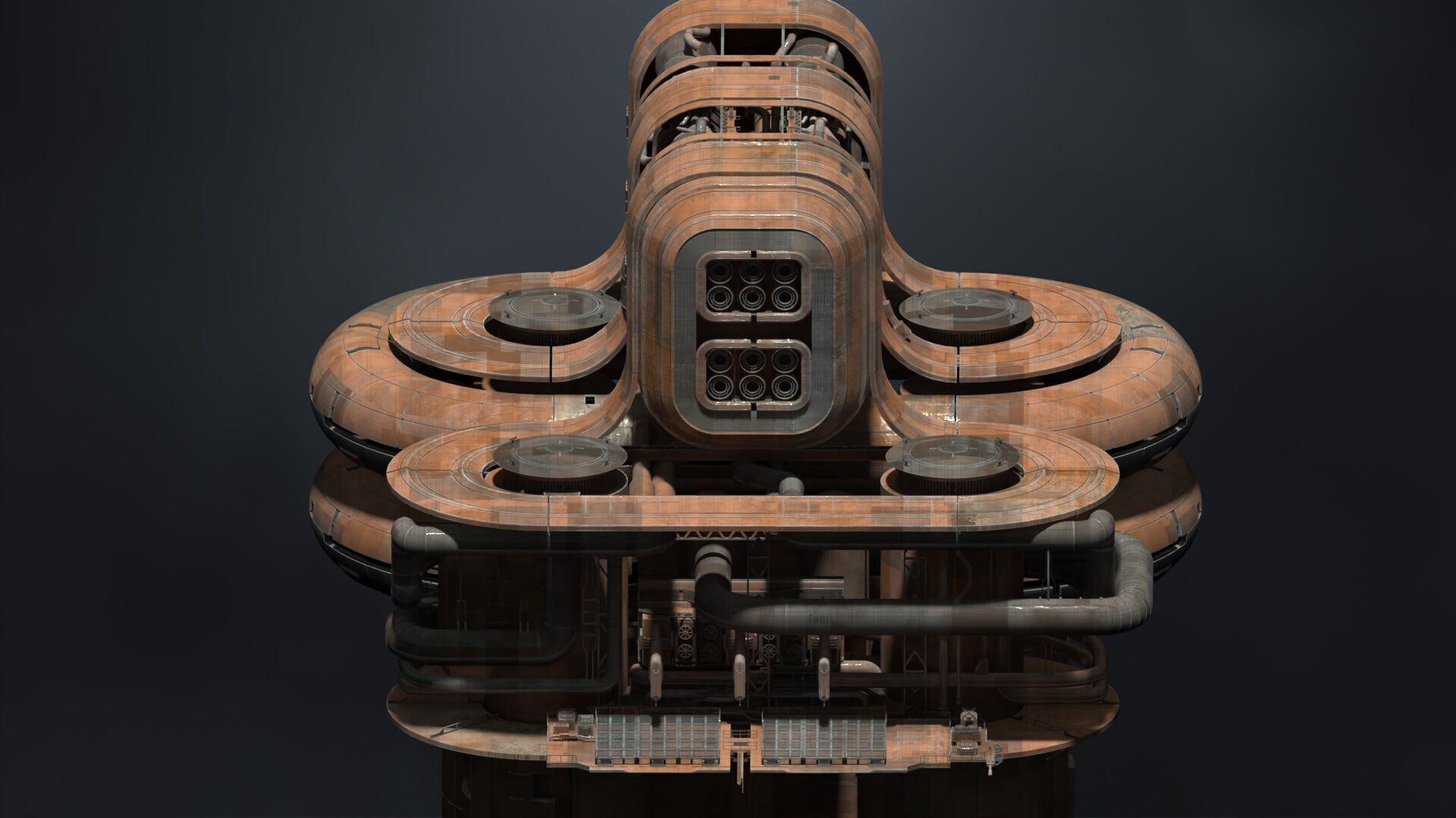 SUBD Scifi Megascale Industrial Building 03 3D model_8