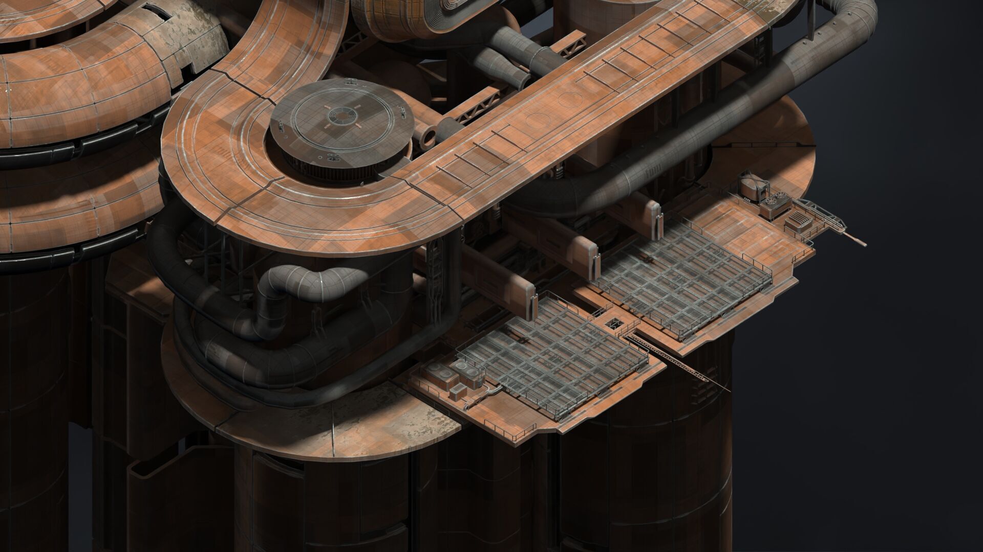 SUBD Scifi Megascale Industrial Building 03 3D model_1