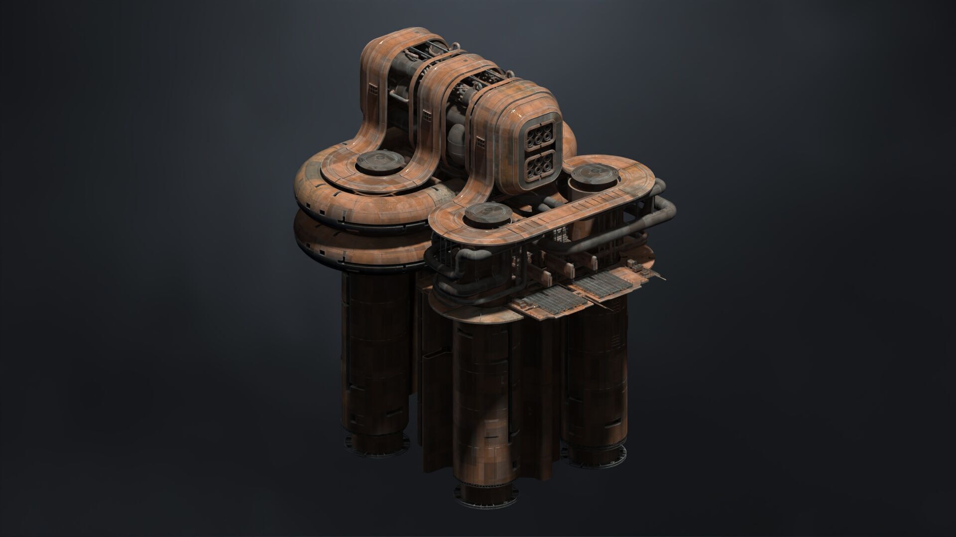 SUBD Scifi Megascale Industrial Building 03 3D model_9