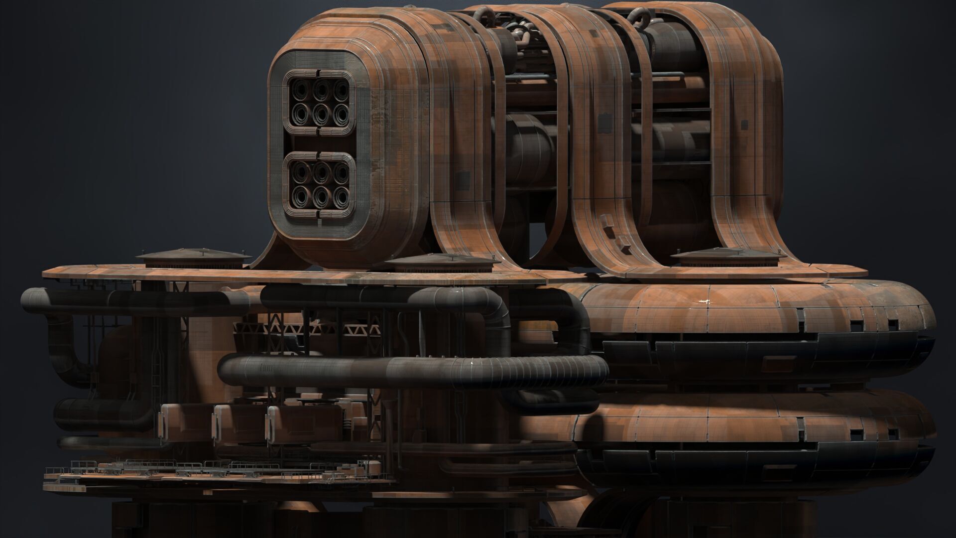 SUBD Scifi Megascale Industrial Building 03 3D model_10