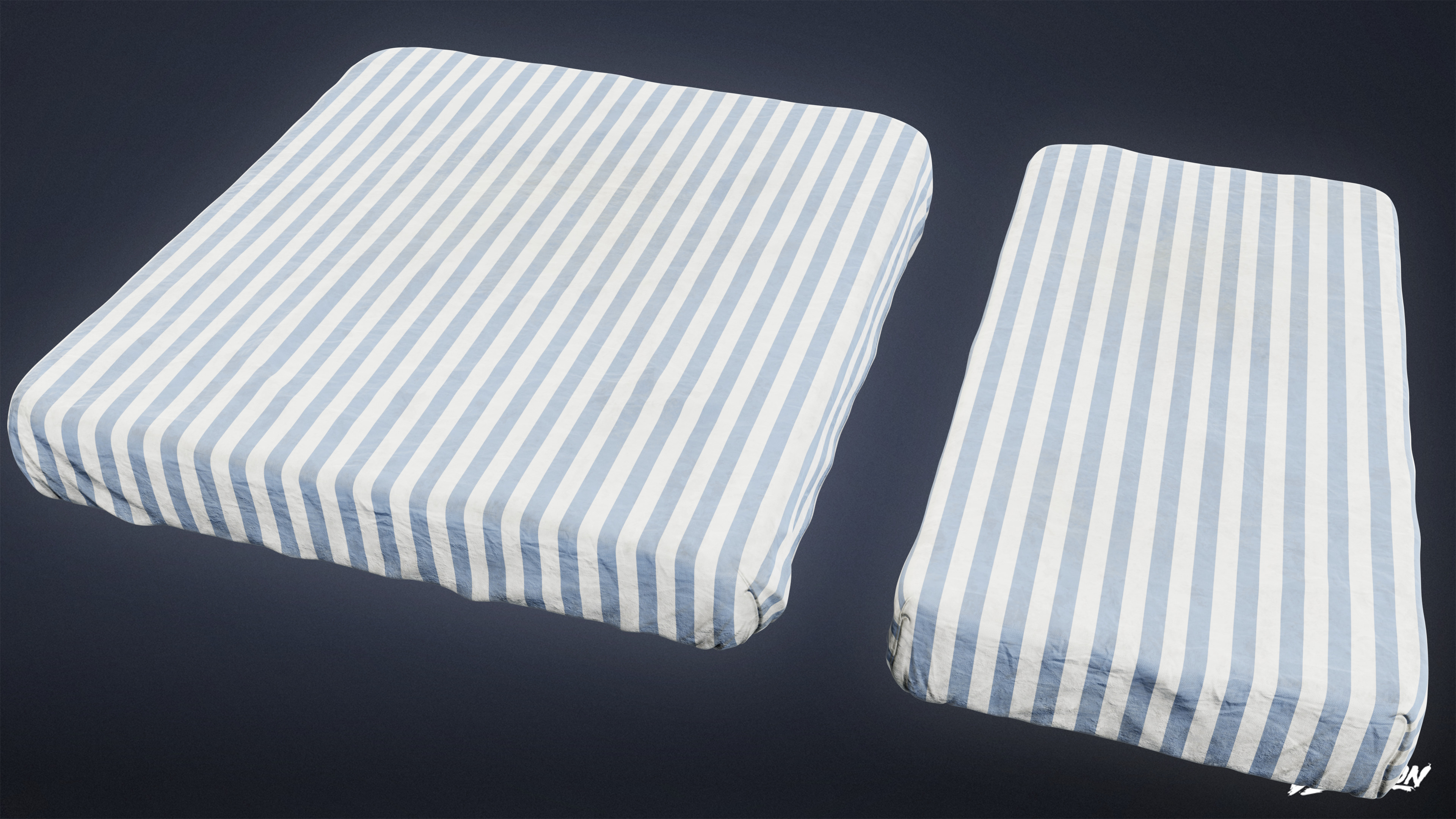 SUBURBS - Mattress Queen 01 - LOW POLY AND NANITE Low-poly 3D model_2