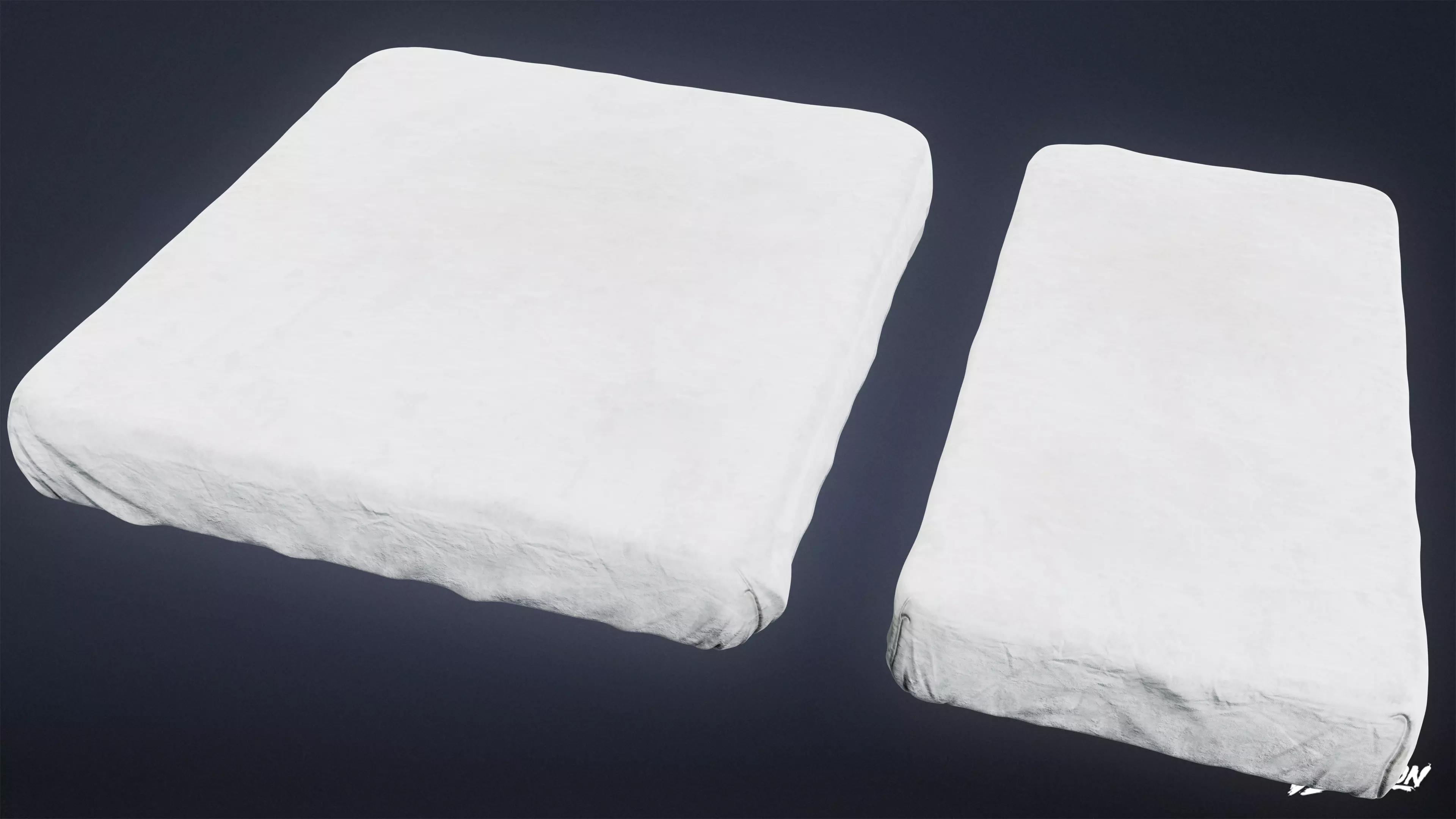 SUBURBS - Mattress Queen 01 - LOW POLY AND NANITE Low-poly 3D model_0