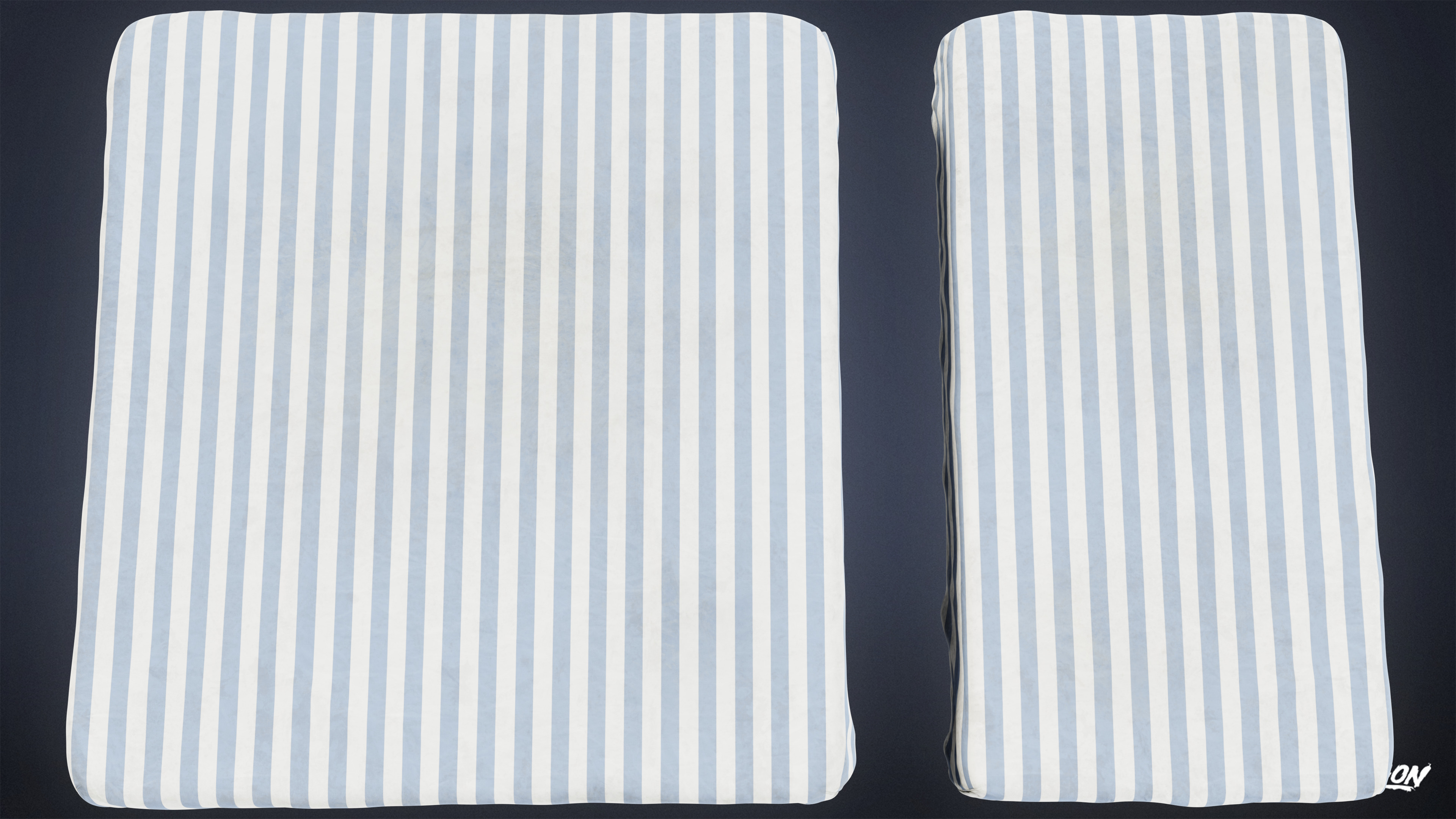 SUBURBS - Mattress Queen 01 - LOW POLY AND NANITE Low-poly 3D model_3