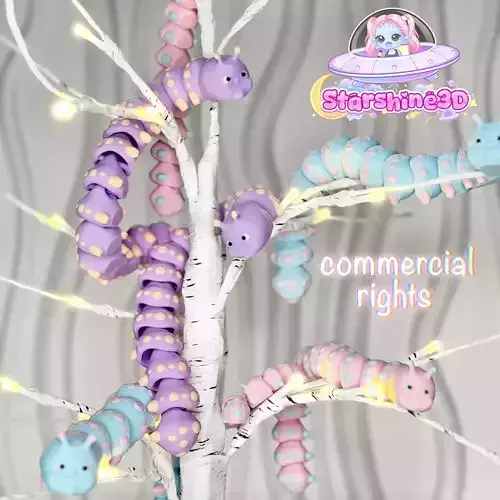 Articulated Caterpillar commercial use 3D print model