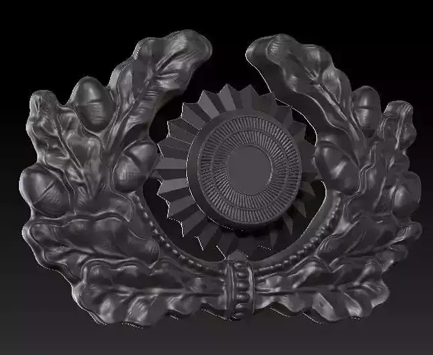 WW2 German Officer Hat Insignia  3D print model