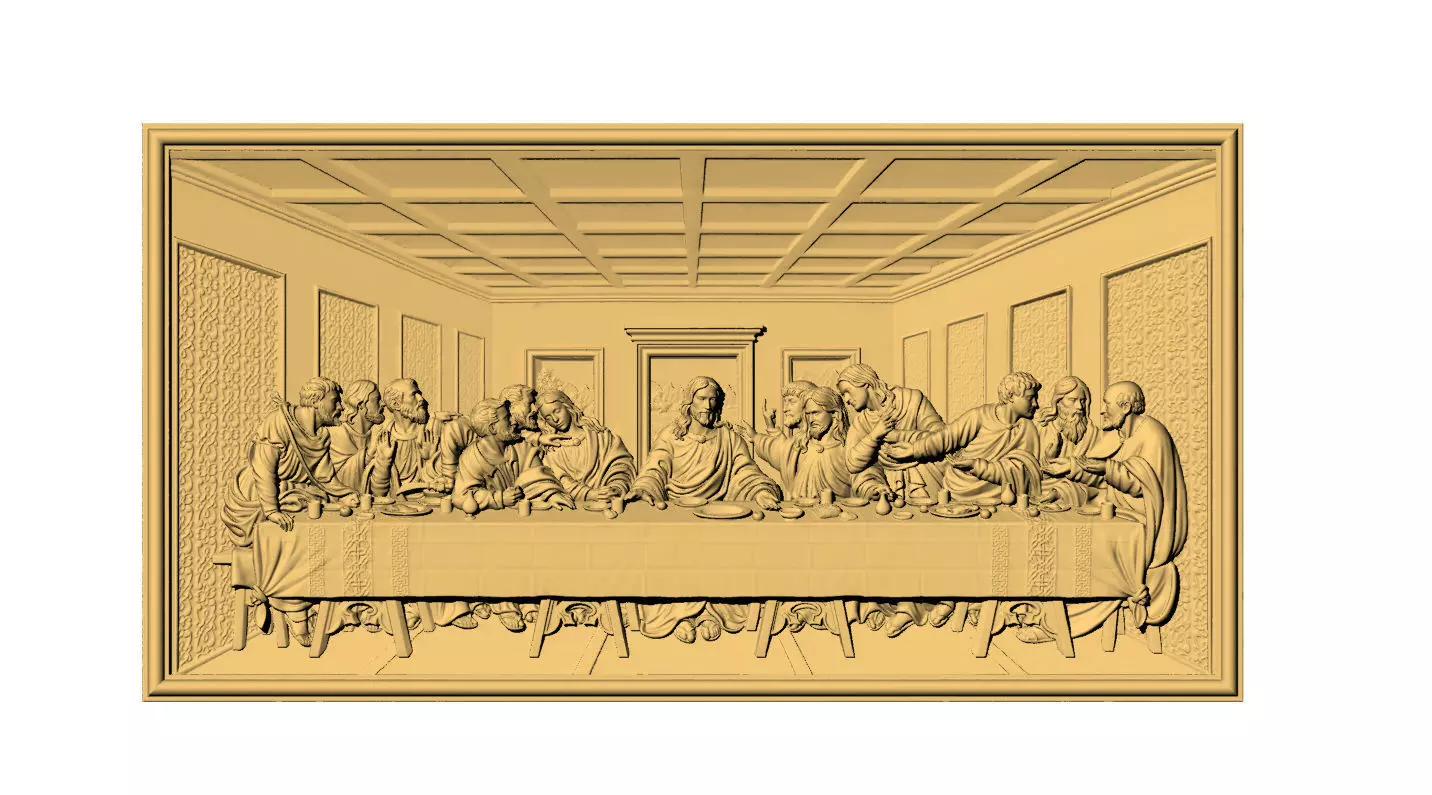 THE LAST SUPPER LA ULTIMA CENA 3D print model_0