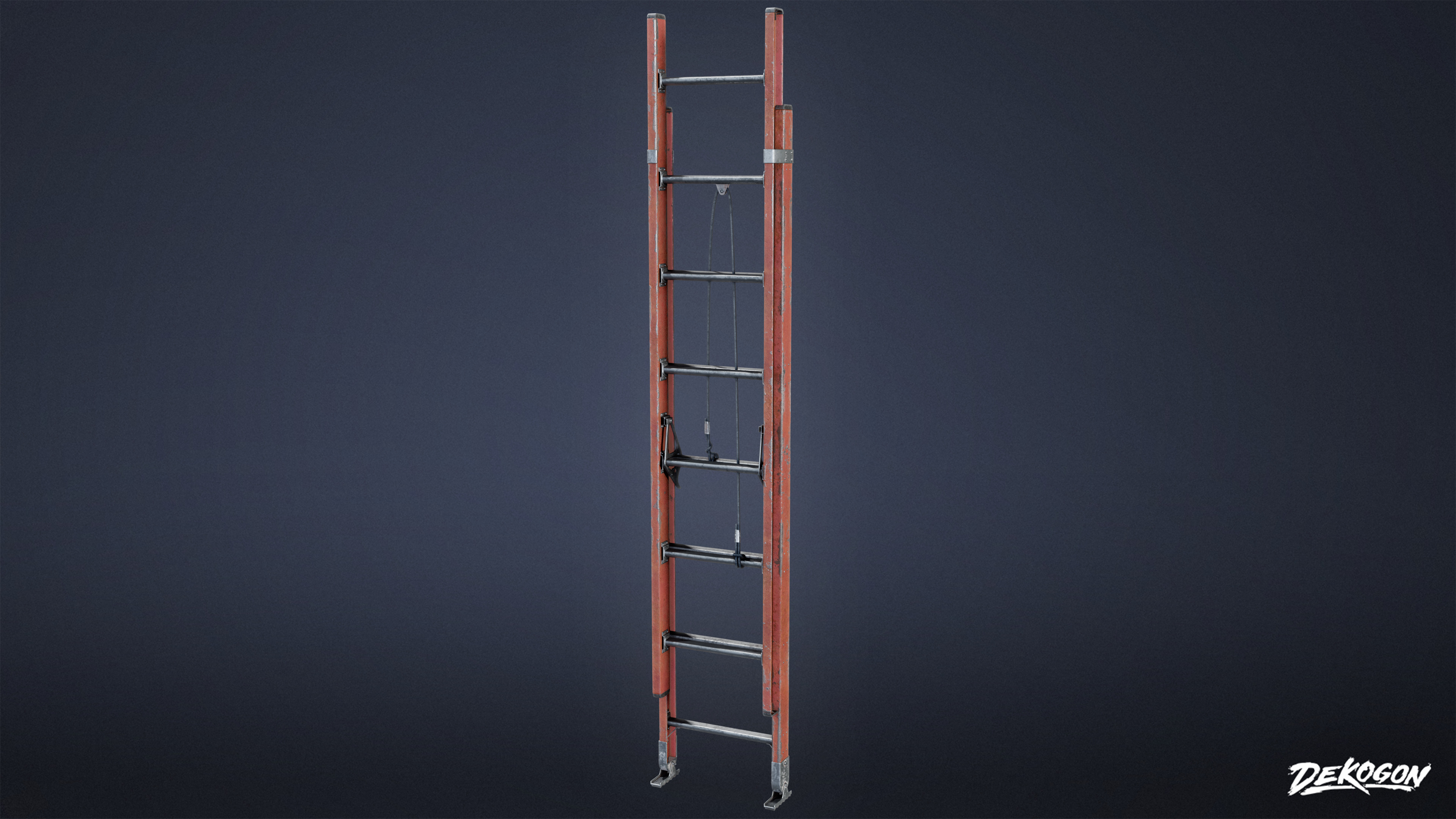SUBURBS - Metal Ladder 01 - LOW POLY AND NANITE Low-poly 3D model_6