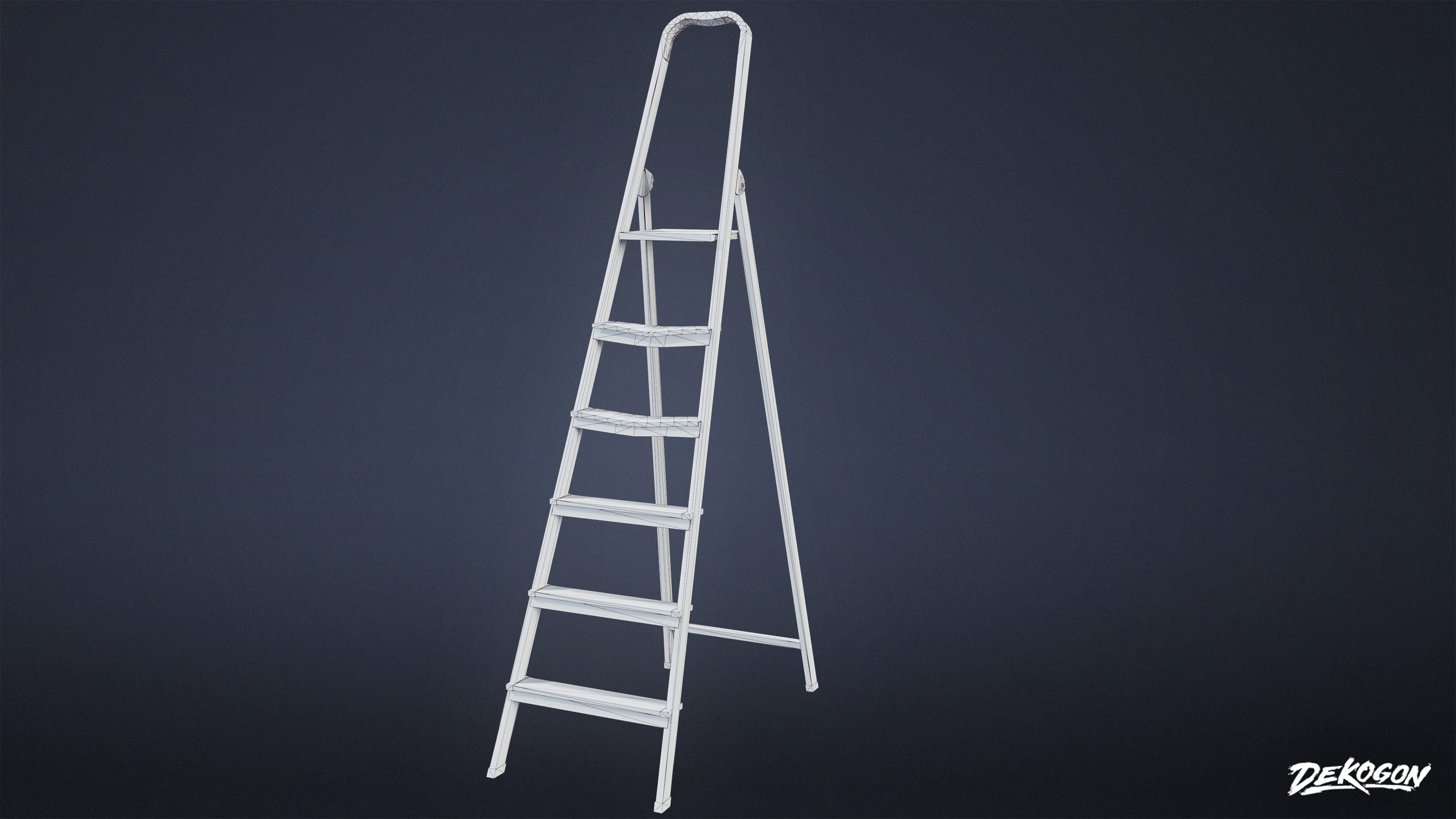 SUBURBS - Metal Ladder 01 - LOW POLY AND NANITE Low-poly 3D model_7