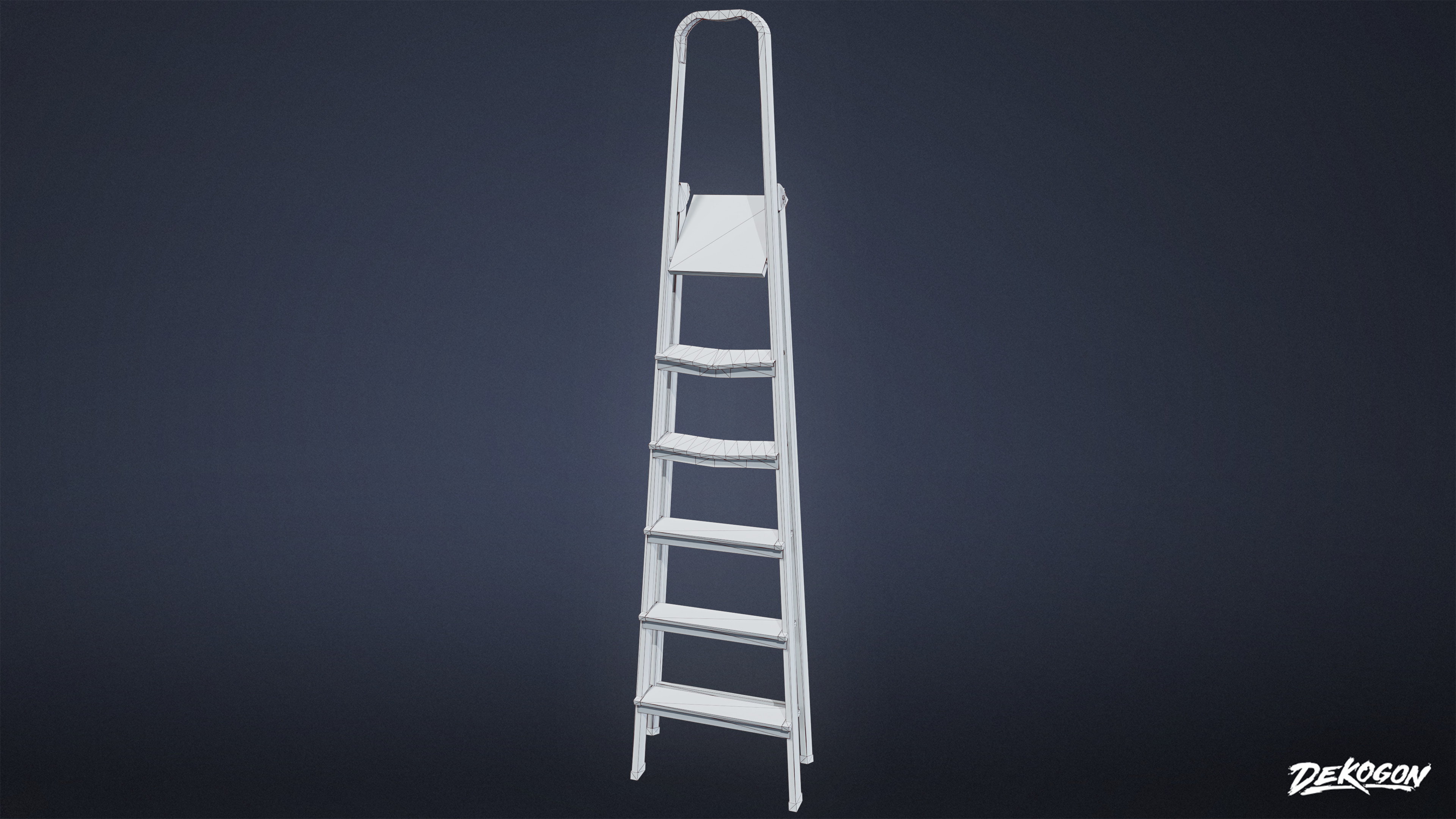 SUBURBS - Metal Ladder 01 - LOW POLY AND NANITE Low-poly 3D model_8