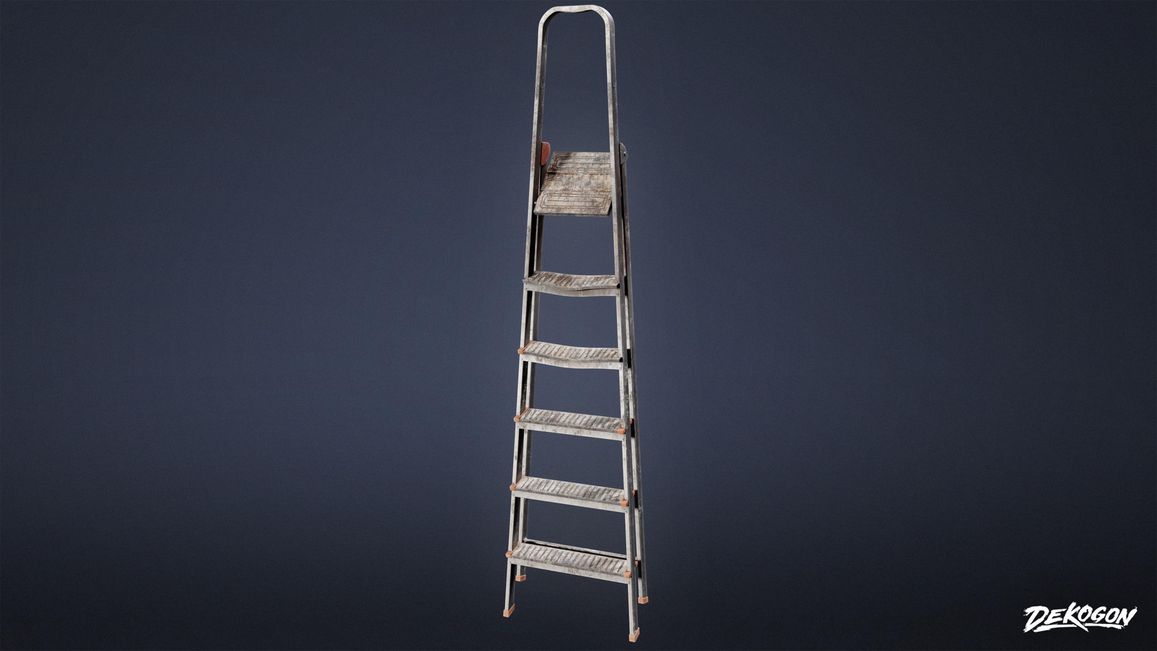 SUBURBS - Metal Ladder 01 - LOW POLY AND NANITE Low-poly 3D model_5