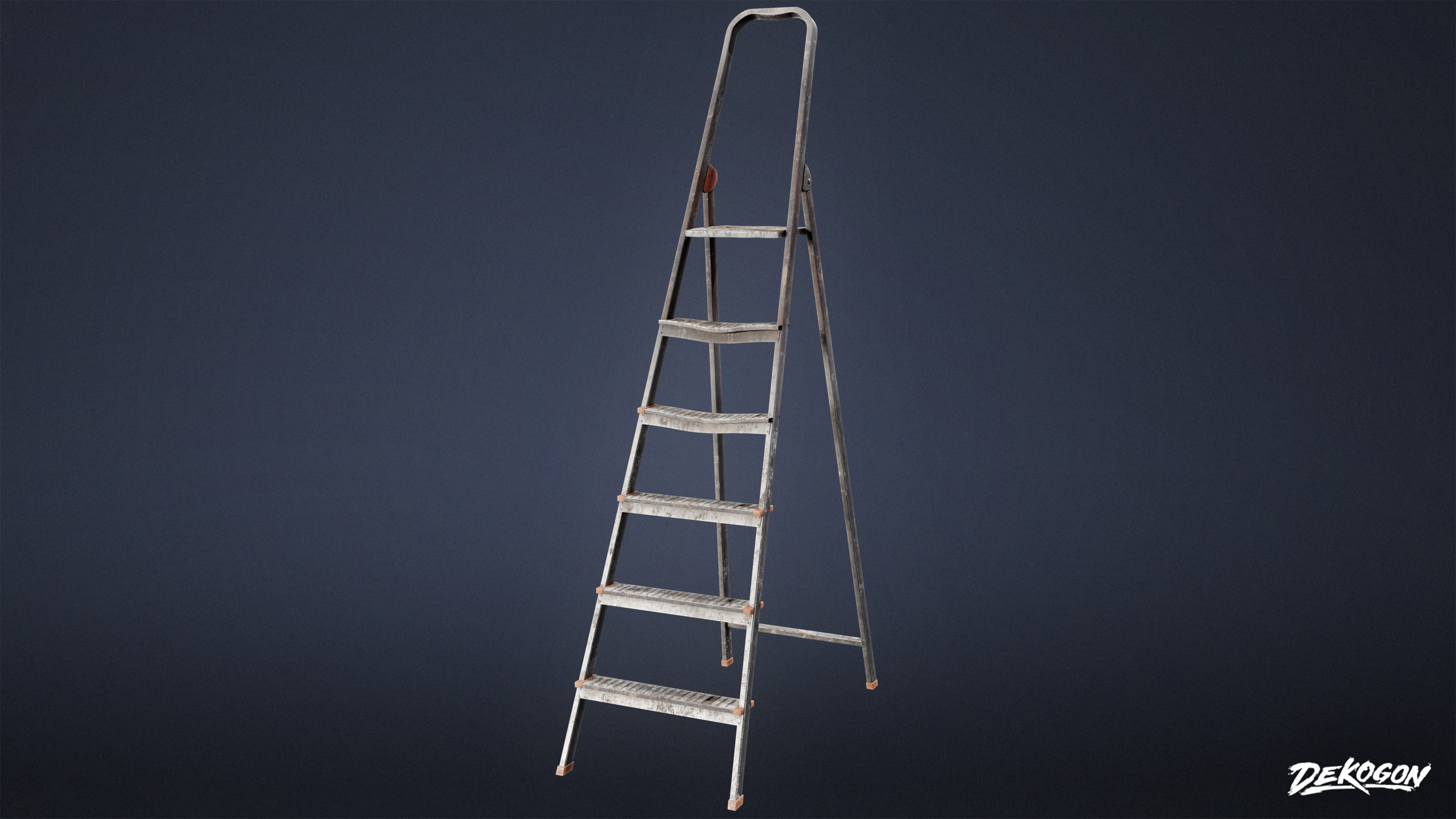 SUBURBS - Metal Ladder 01 - LOW POLY AND NANITE Low-poly 3D model_4