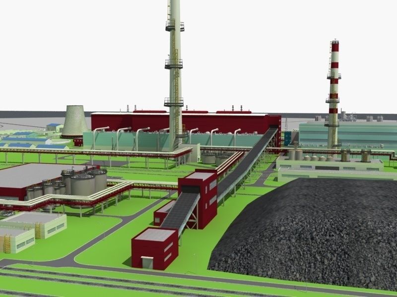 Coal Power Plant 3D model_7
