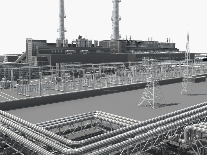 Coal Power Plant 3D model_30