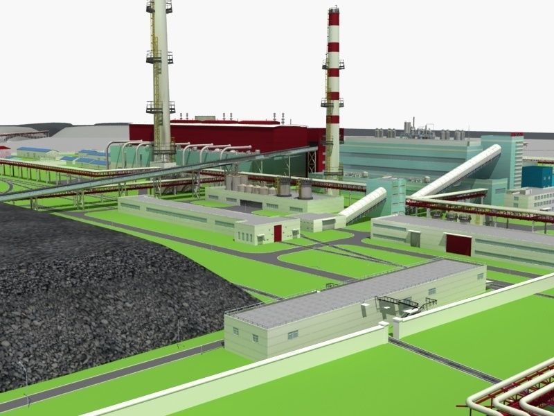 Coal Power Plant 3D model_10