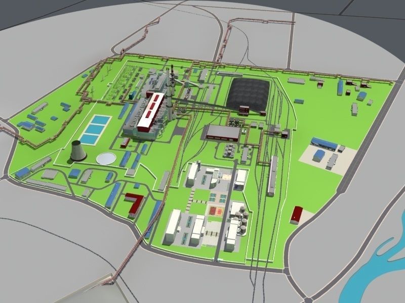 Coal Power Plant 3D model_22