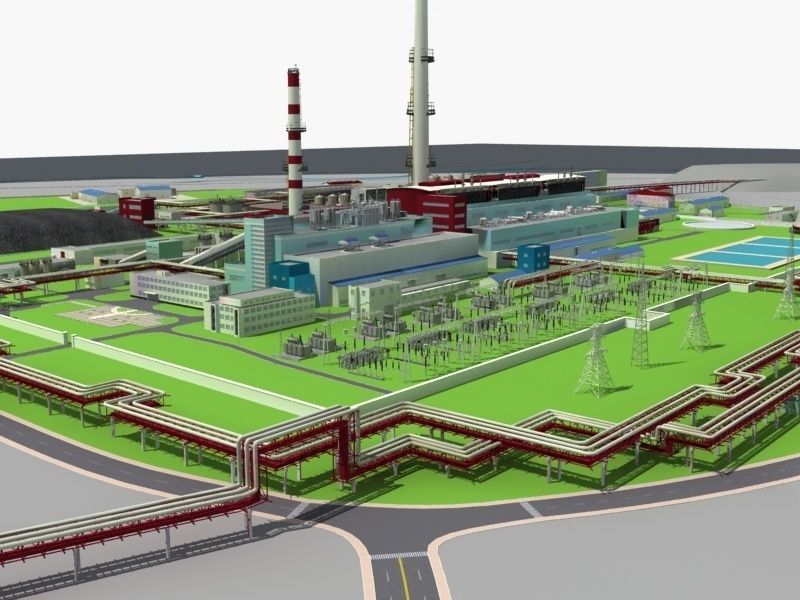 Coal Power Plant 3D model_24
