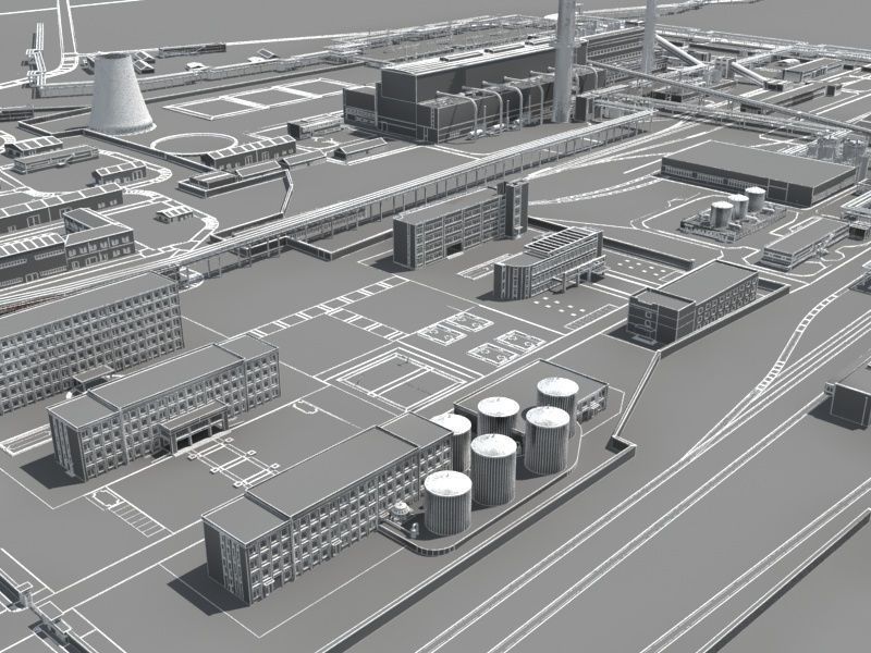 Coal Power Plant 3D model_26