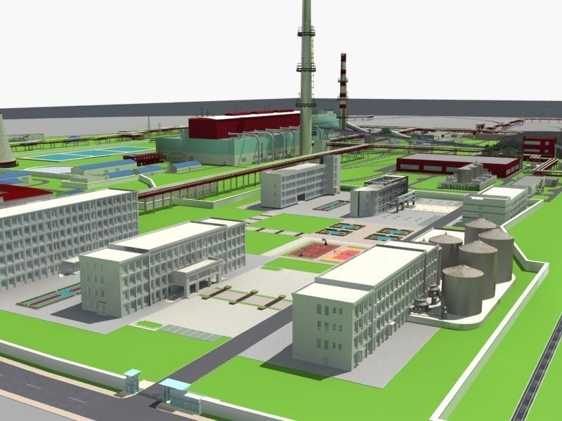 Coal Power Plant 3D model_9