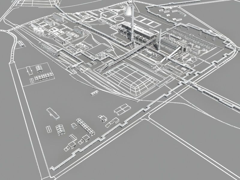 Coal Power Plant 3D model_25