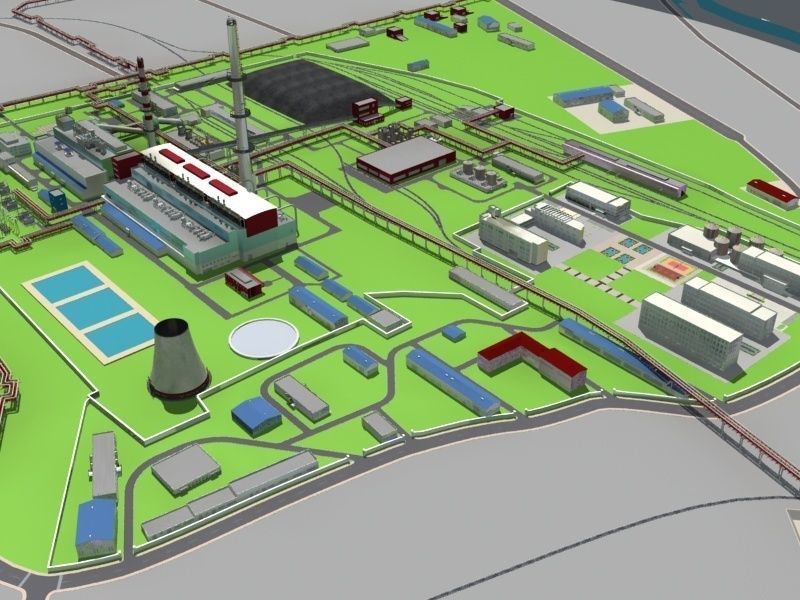 Coal Power Plant 3D model_5