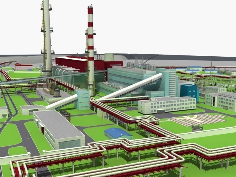 Coal Power Plant 3D model_6