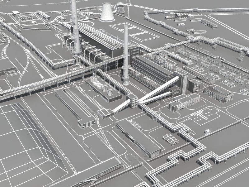 Coal Power Plant 3D model_27
