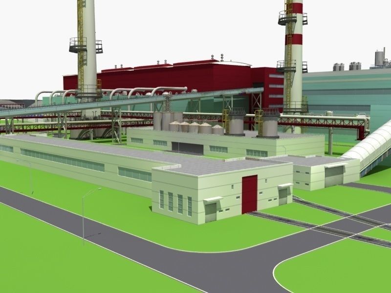 Coal Power Plant 3D model_12