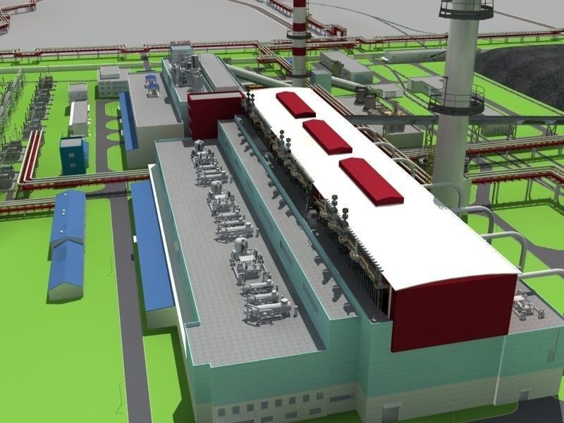 Coal Power Plant 3D model_15