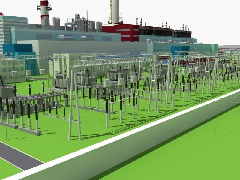 Coal Power Plant 3D model_11