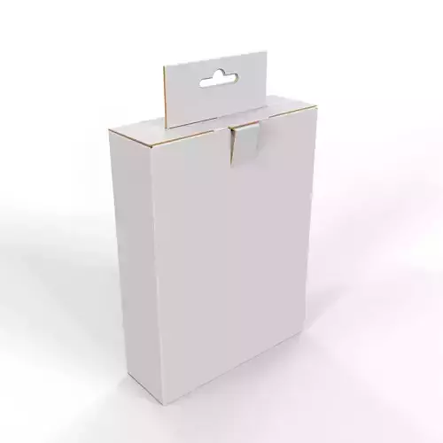 Hanging Display Packaging Box Foldable Locking Flap