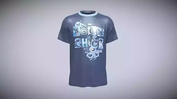 T-Shirt ROCK V2 In Low Poly