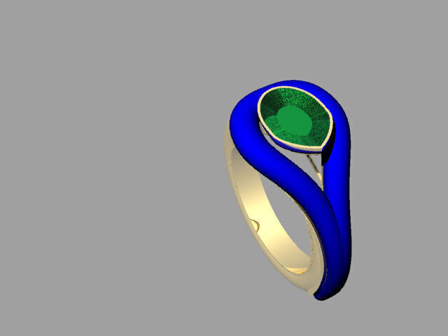 Scarf ring 3D model_1
