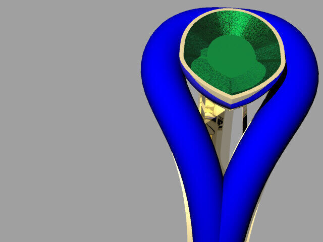 Scarf ring 3D model_4