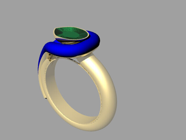 Scarf ring 3D model_3
