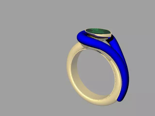 Scarf ring 3D model_0