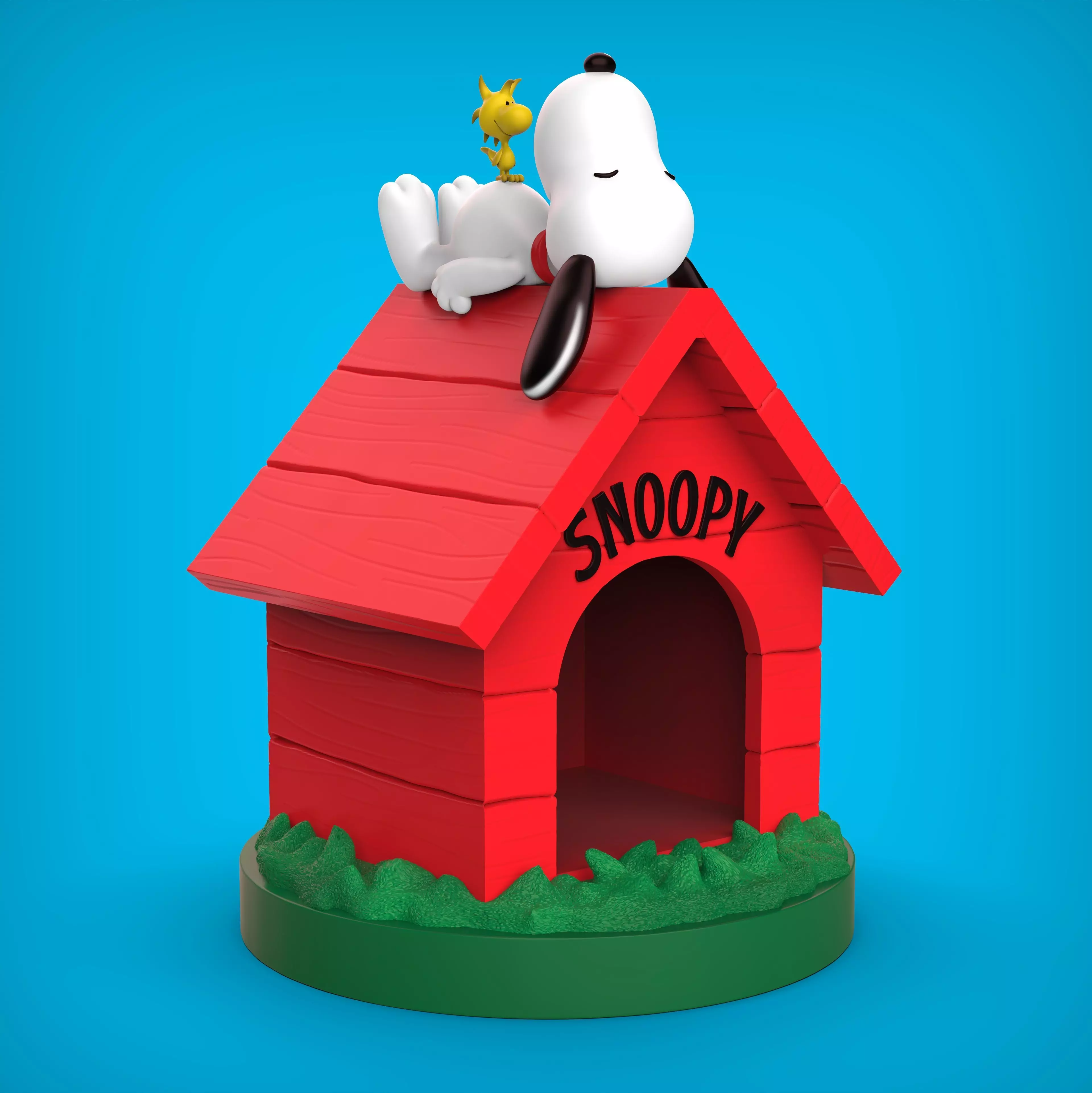 SNOOPY IN HIS LITTLE HOUSE 3D print model_3