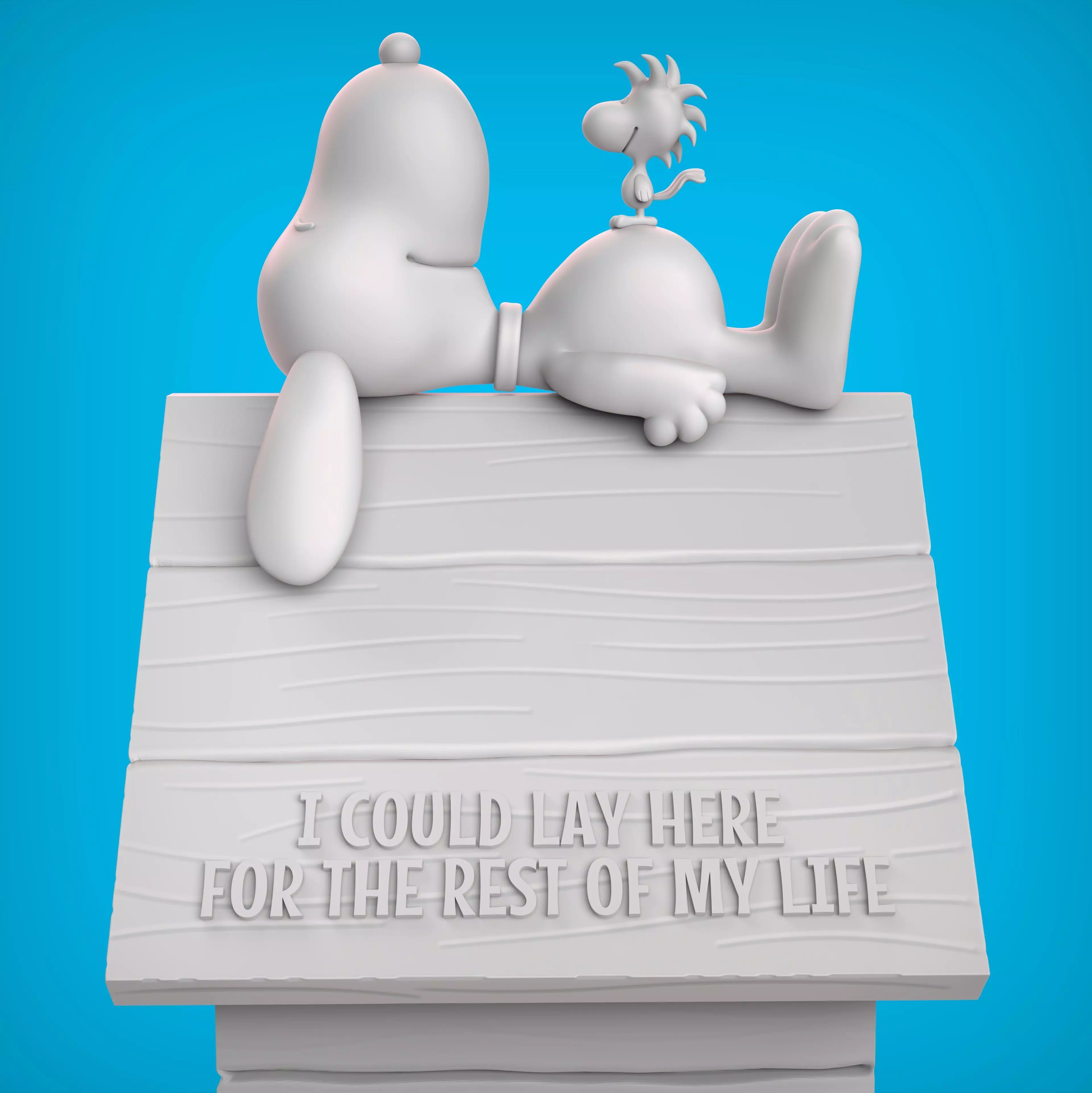 SNOOPY IN HIS LITTLE HOUSE 3D print model_7