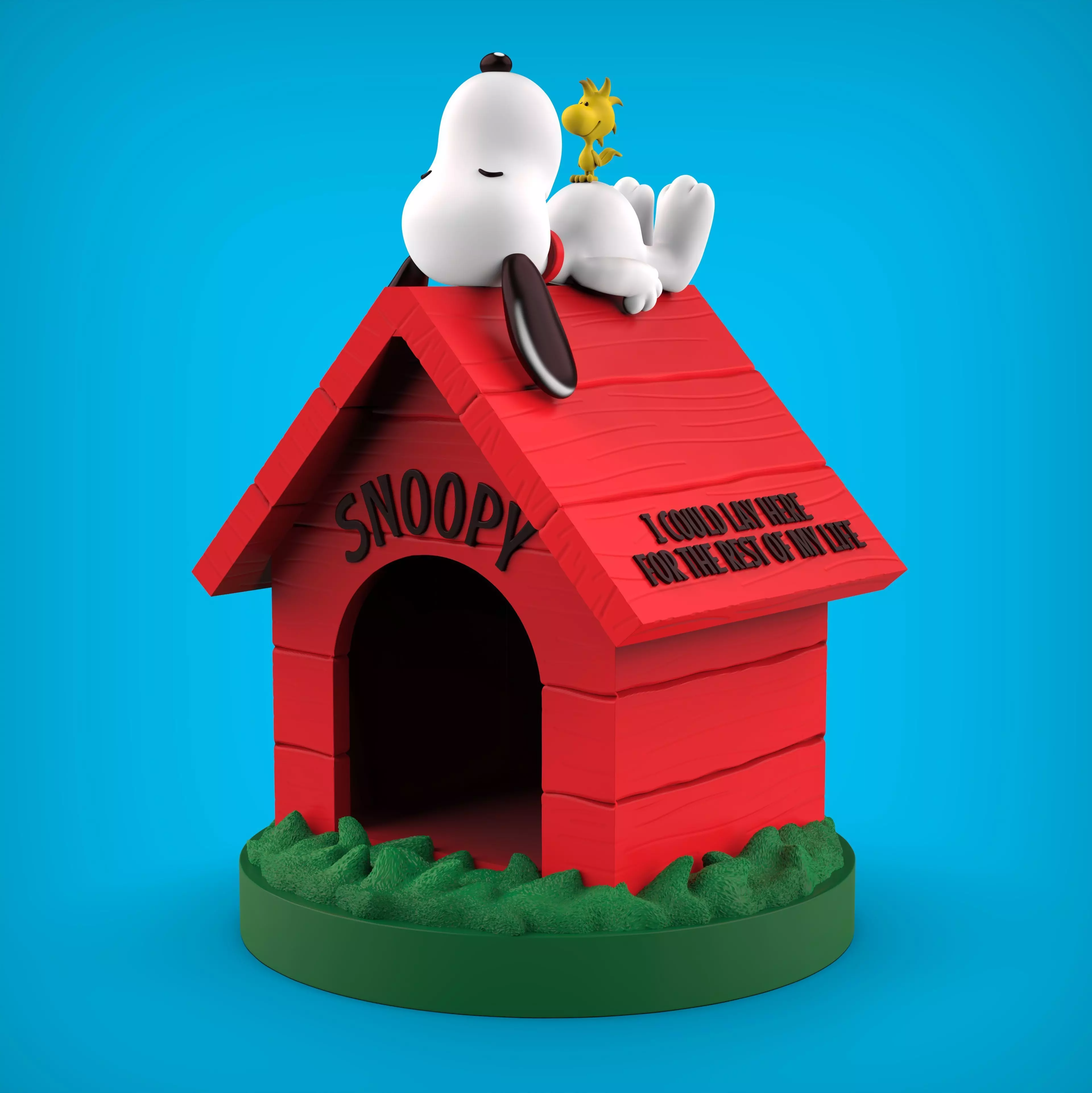 SNOOPY IN HIS LITTLE HOUSE 3D print model_4