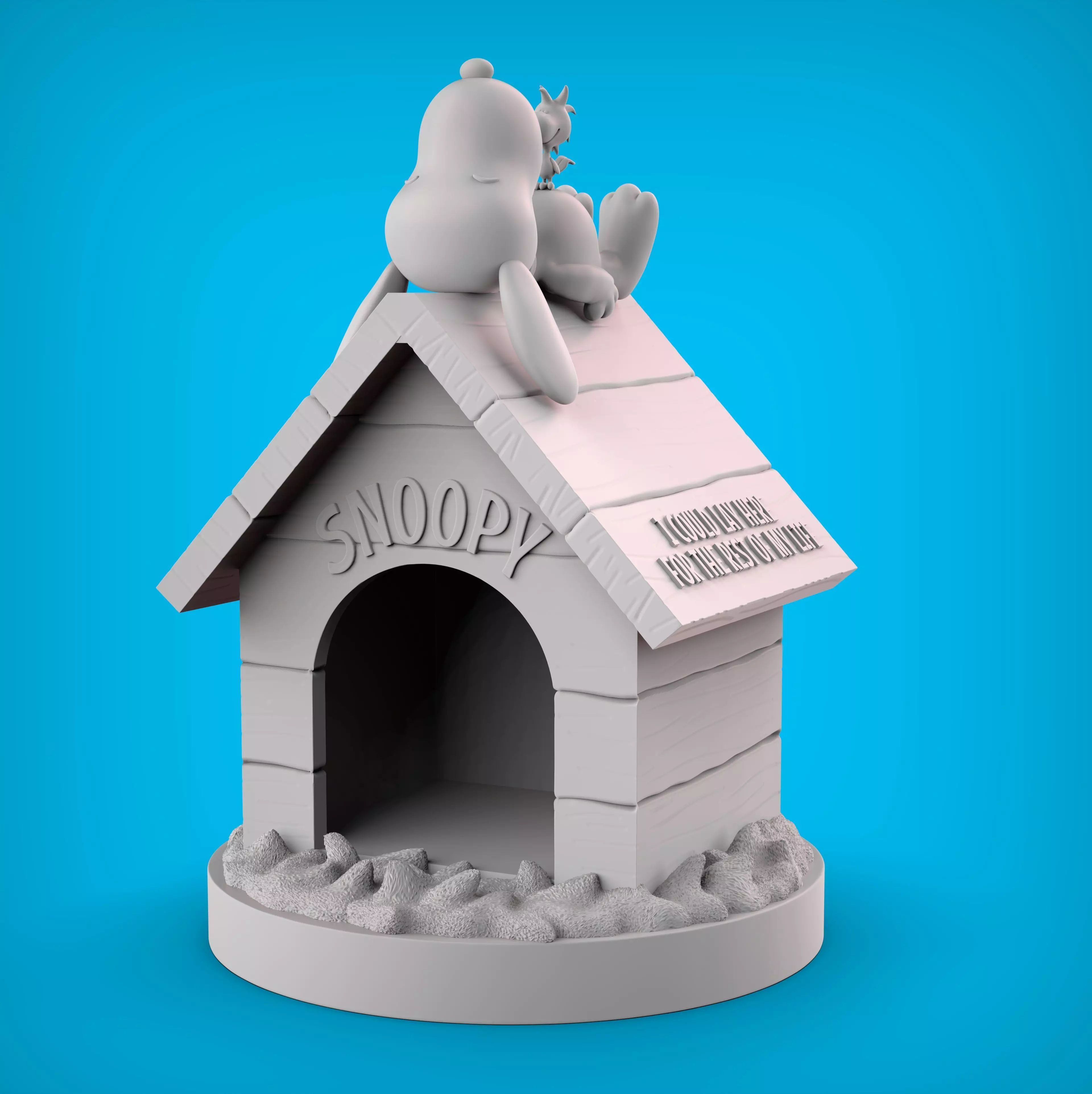 SNOOPY IN HIS LITTLE HOUSE 3D print model_6