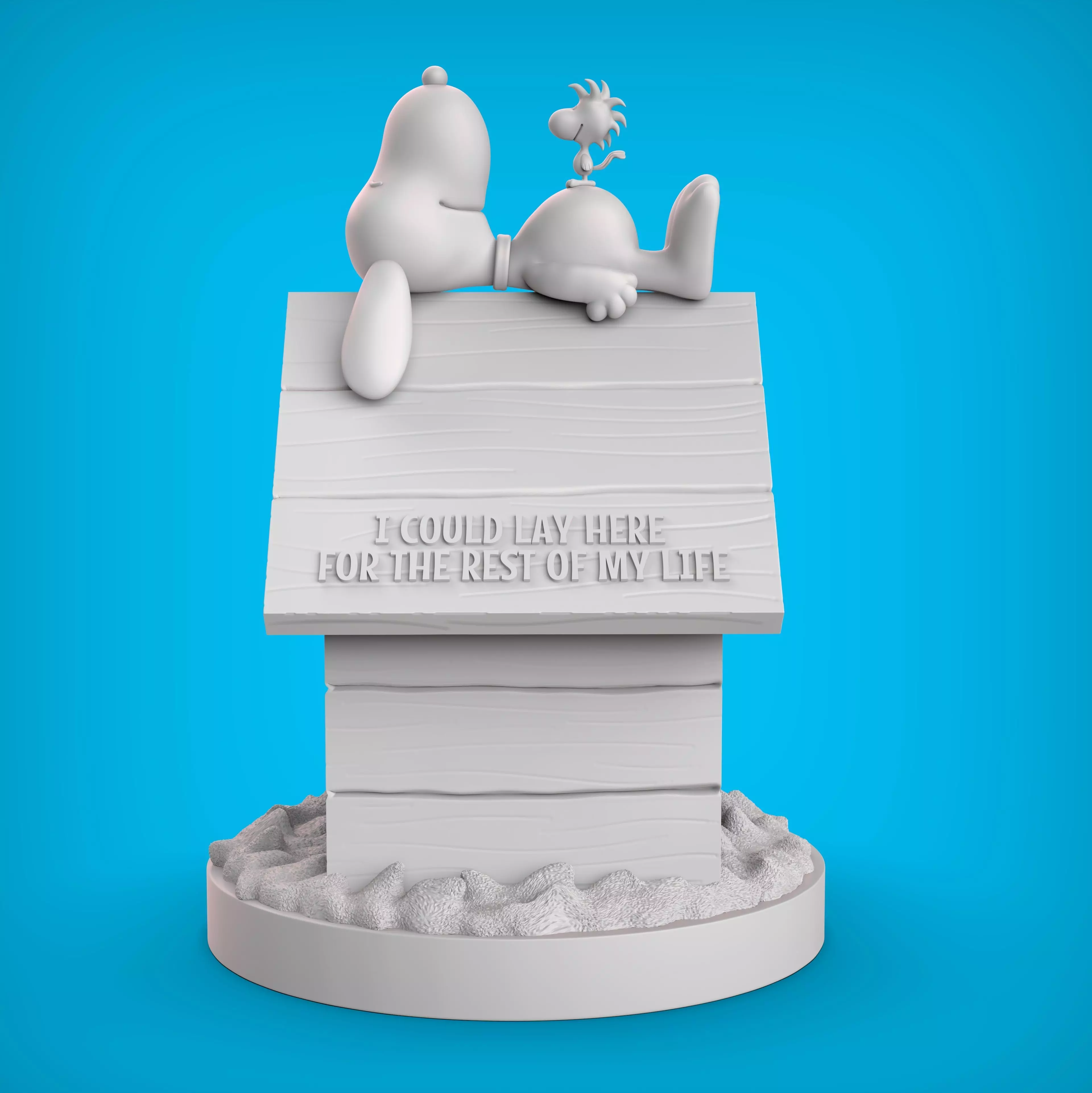 SNOOPY IN HIS LITTLE HOUSE 3D print model_5