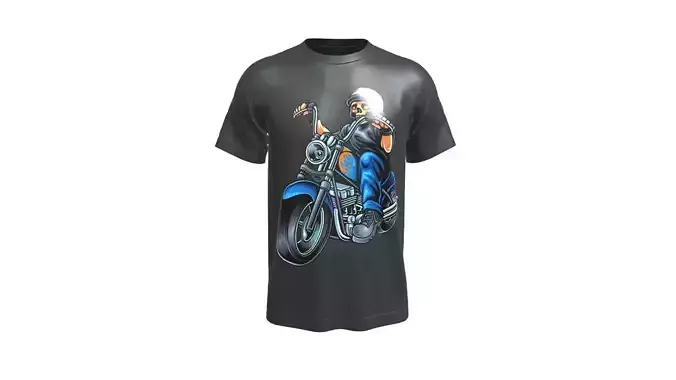 Tshirt Biker-Metaverse In Low Poly