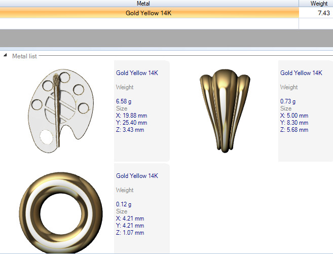 Artist Paint Palette Brush Necklace Pendant Charm Jewelry 3D print model_19