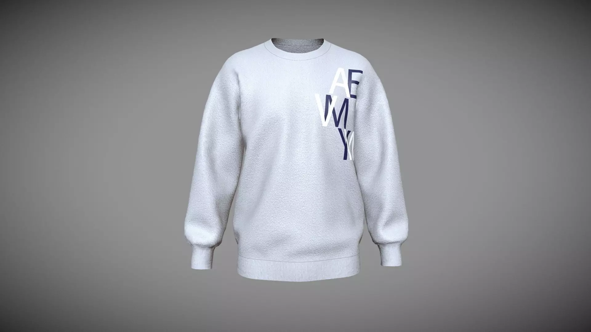 Men Gray Sweatshirt In Low Poly Low-poly 3D model