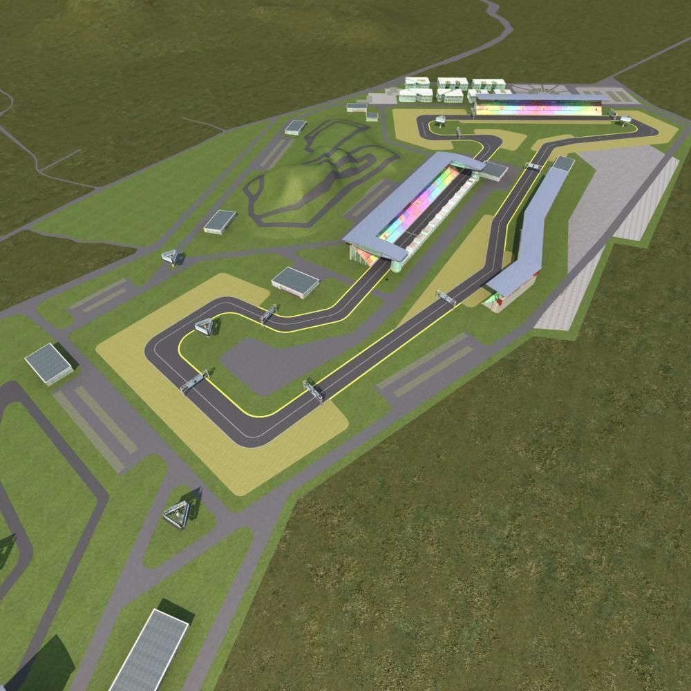 F1 Race Track 3D model_9
