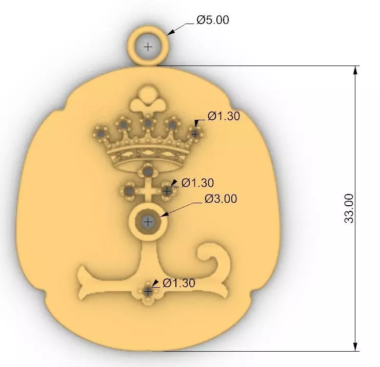 Grotto cross dije de Grotto Fatima 3D print model_0
