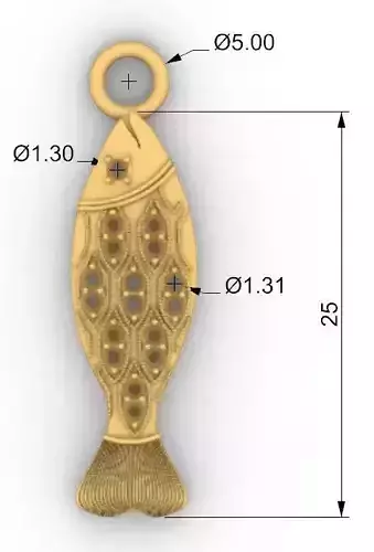 Charm fish pez pescado 3D print model