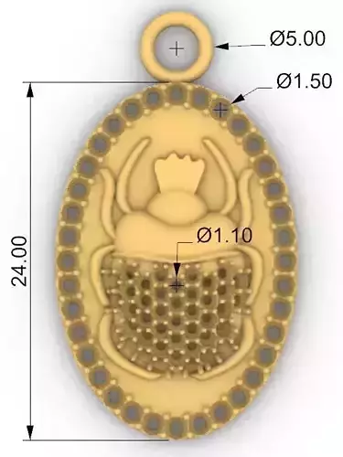 Egyptian scarab pendant dije escarabajo egipcio