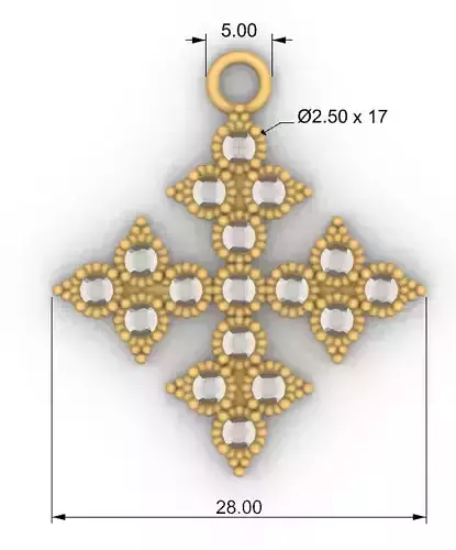Diamonds fili cross cruz diamantes filigrana