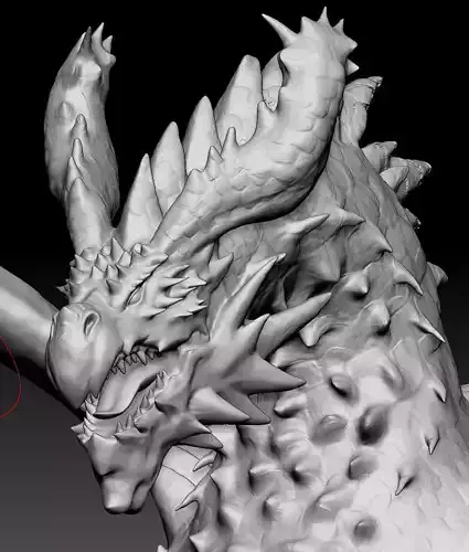 Spiked Dragon Low-poly 3D model